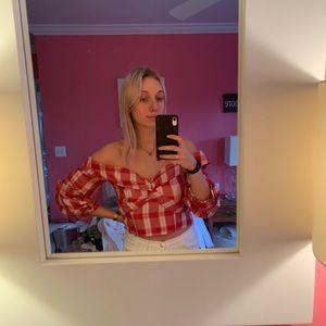 Bardot Off The Shoulder Ruffled Top